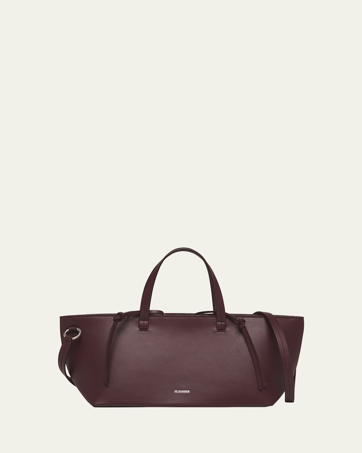 Jil Sander Classic Logo Detailed Tote Bag In Plum