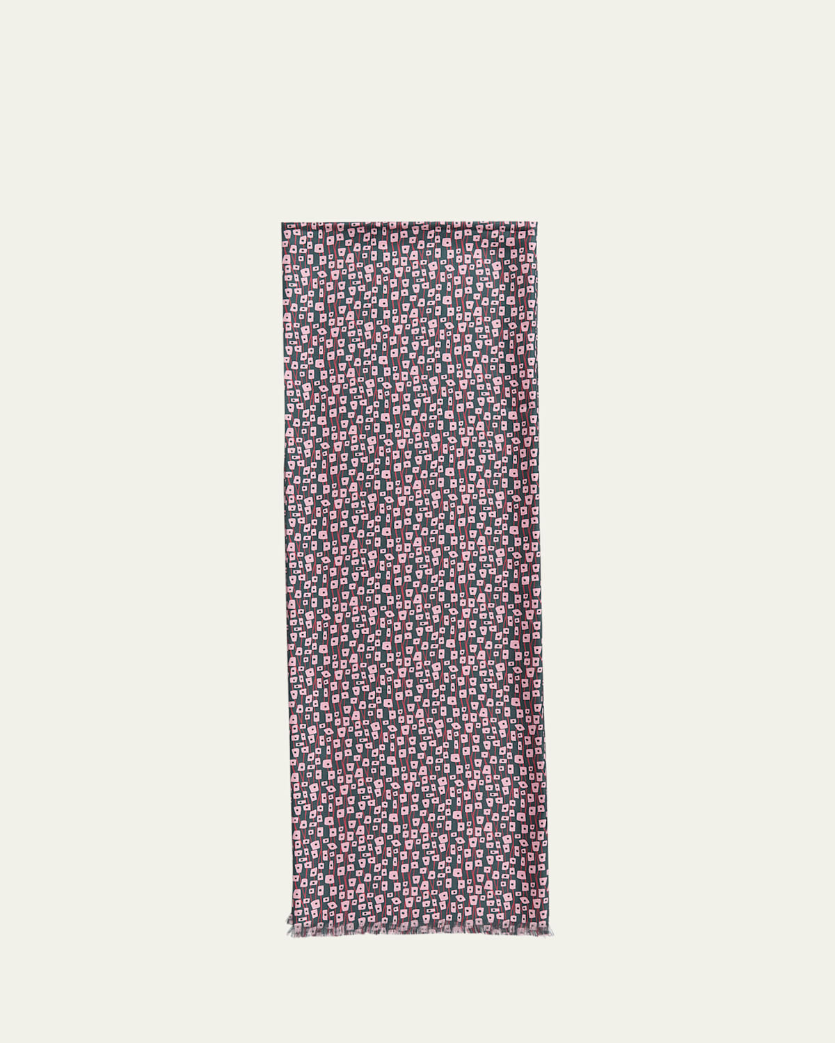 Men's Silk Geometric-Print Scarf
