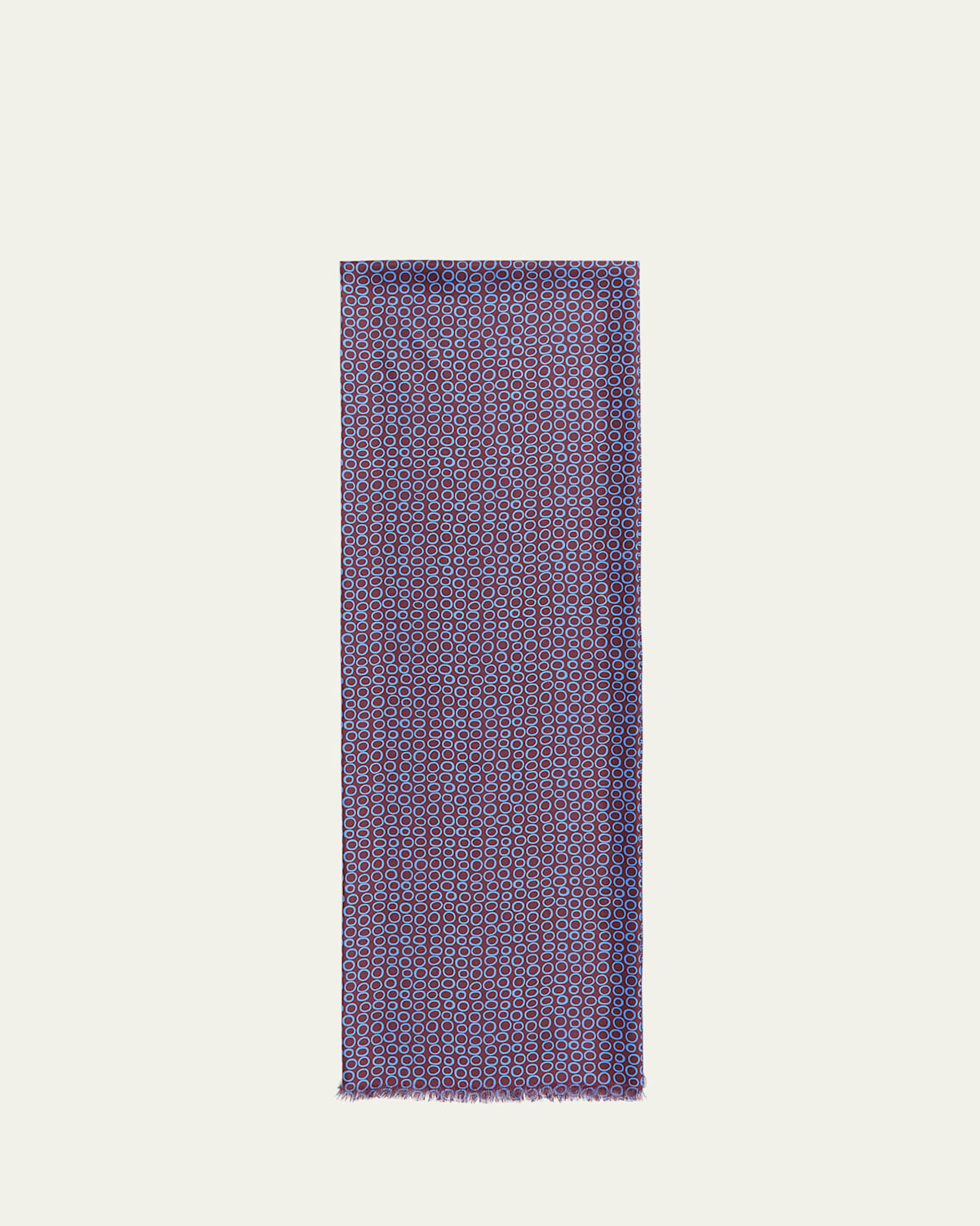 Men's Silk Circle-Print Scarf