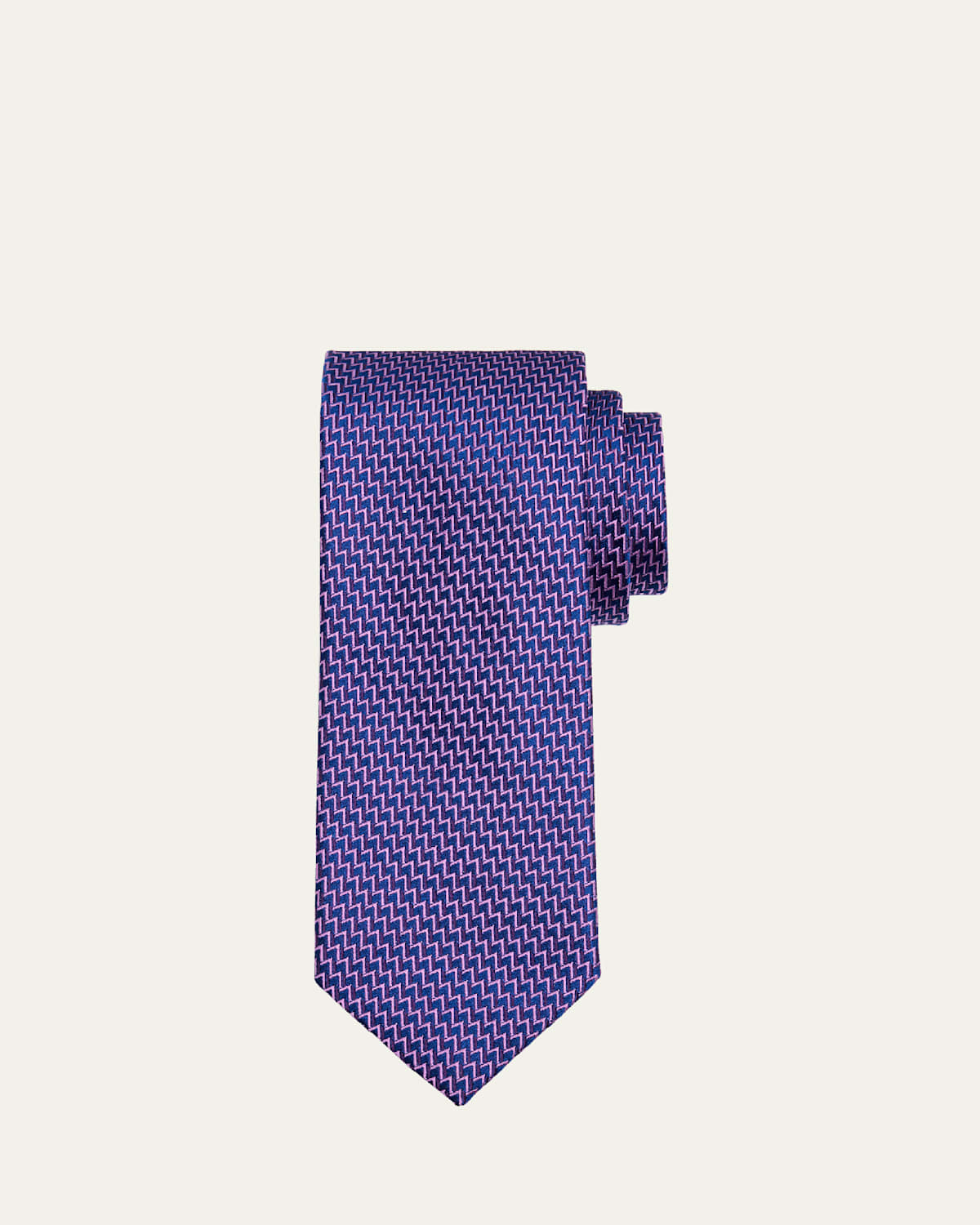 Men's Zigzag Woven Silk Tie