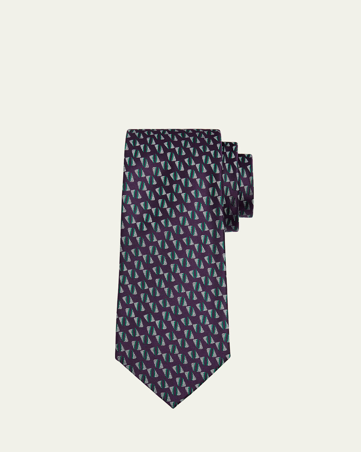 Men's Diamond Stripe Silk Tie