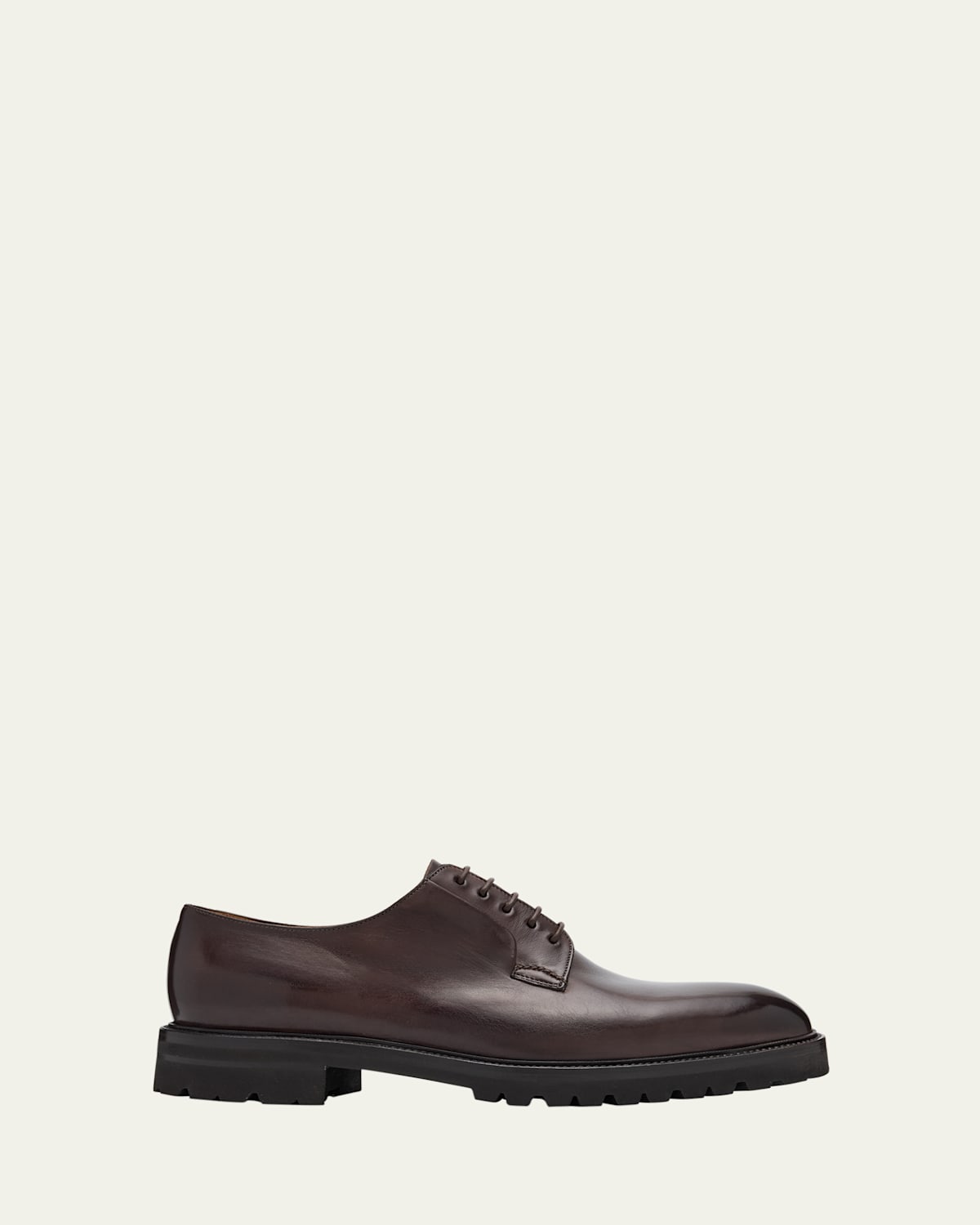 Men's Lug-Sole Calfskin Derby Shoes
