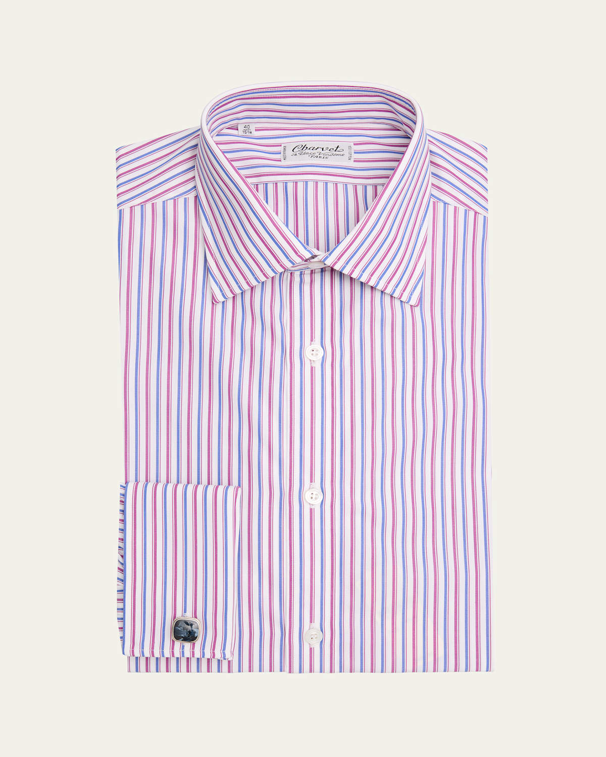 Men's Multi-Stripe French Cuff Dress Shirt