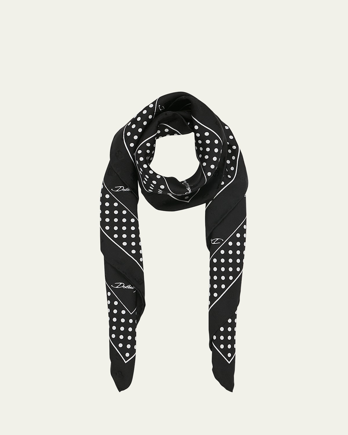 DG Monogram Jacquard Silk Twill Scarf