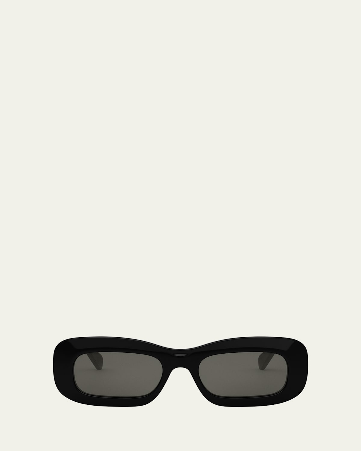 Celine Bold 3 Dots Acetate Rectangle Sunglasses In Shiny Black
