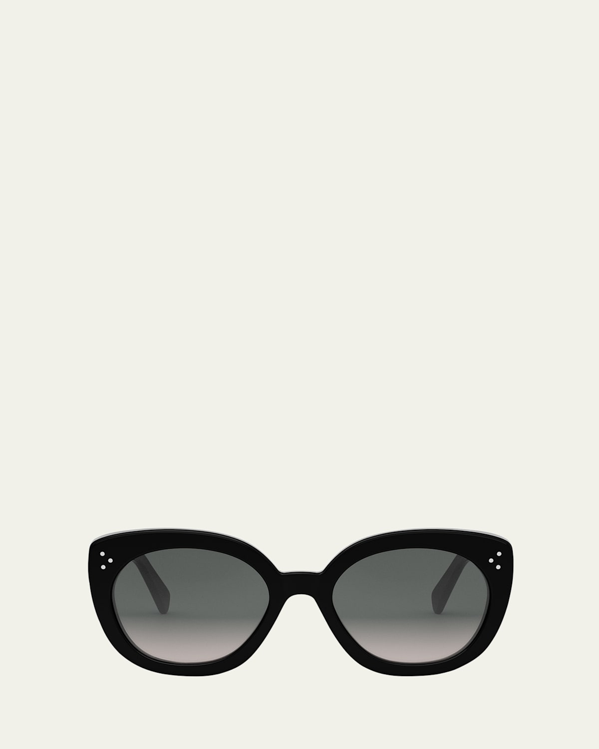 Celine Bold 3 Dots 56mm Butterfly Sunglasses In Shiny Black Gradient Brown