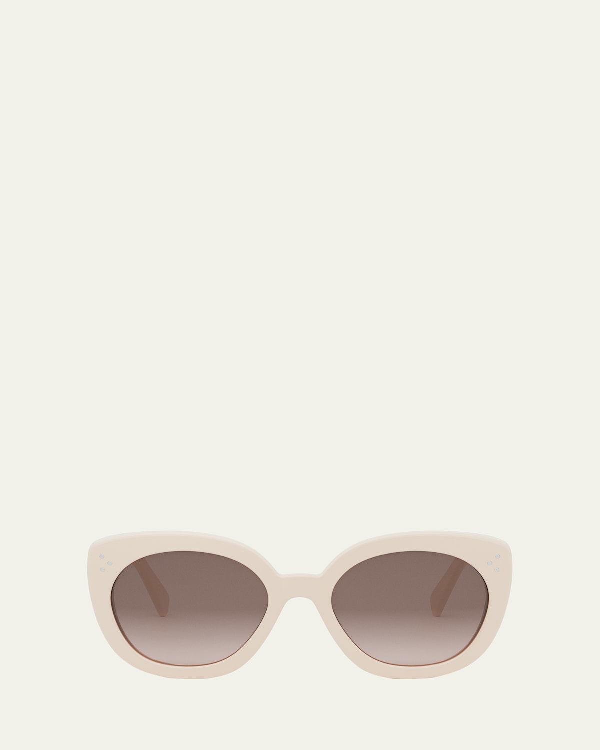 Celine Bold 3 Dots 56mm Butterfly Sunglasses In Ivory Gradient Brown
