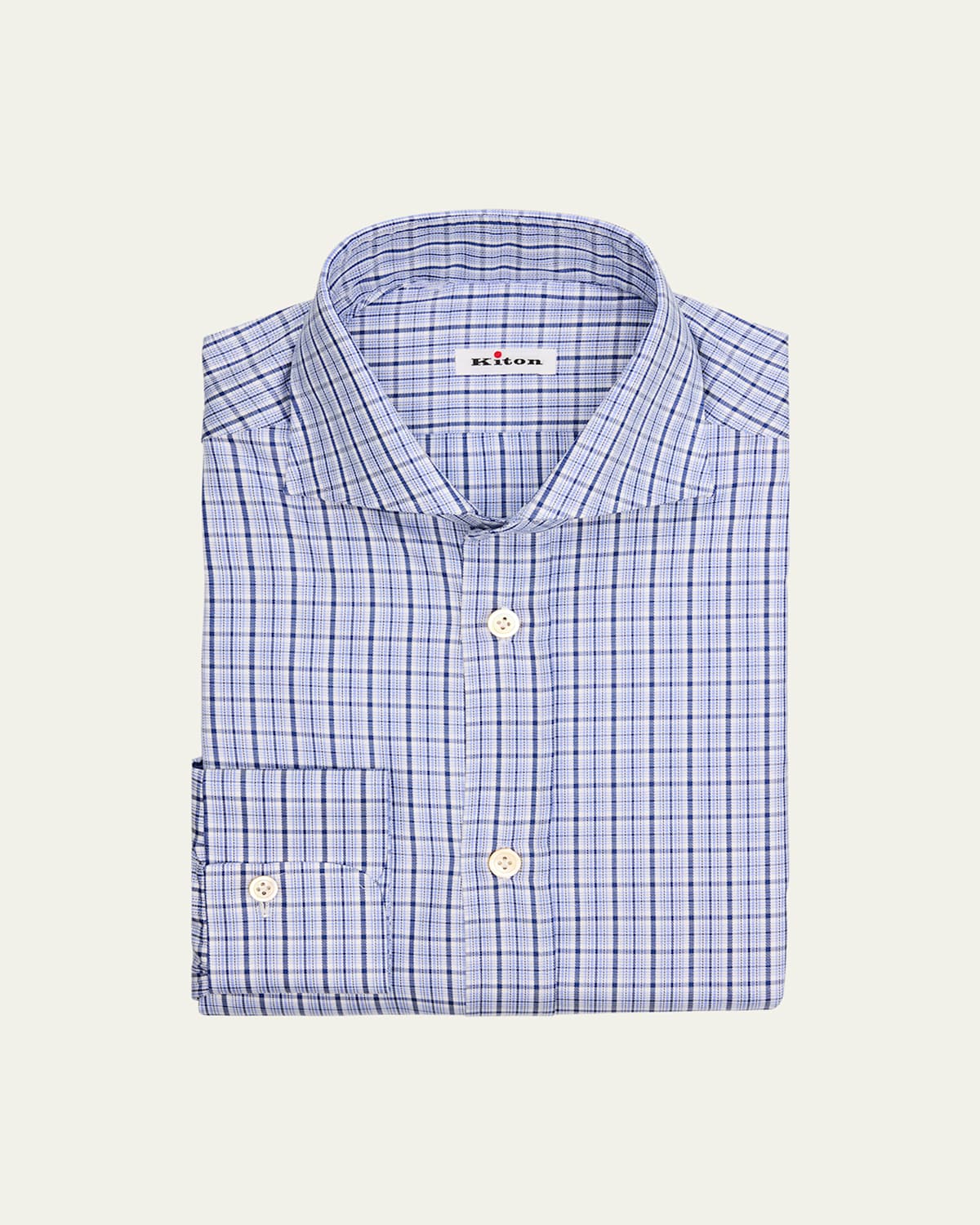 Men's Cotton Plaid Dress Shirt