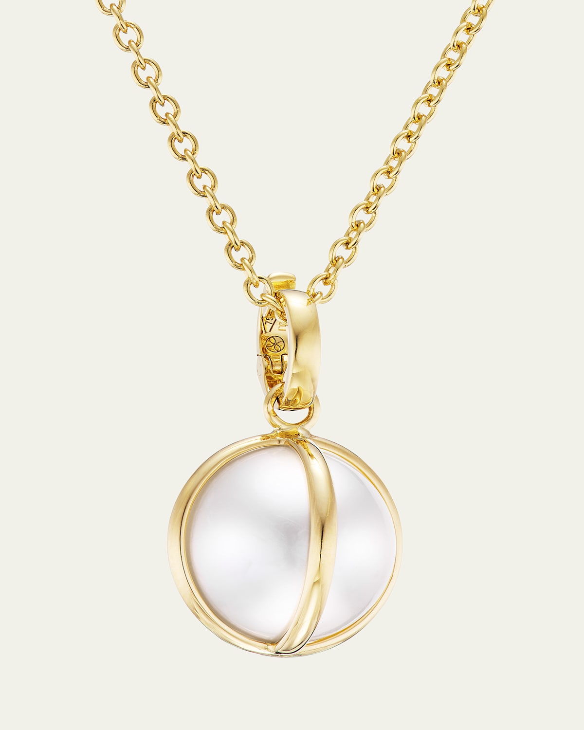 Celeste 18K Yellow Gold 14mm Pearl Classic Chain Necklace, 16-18"L
