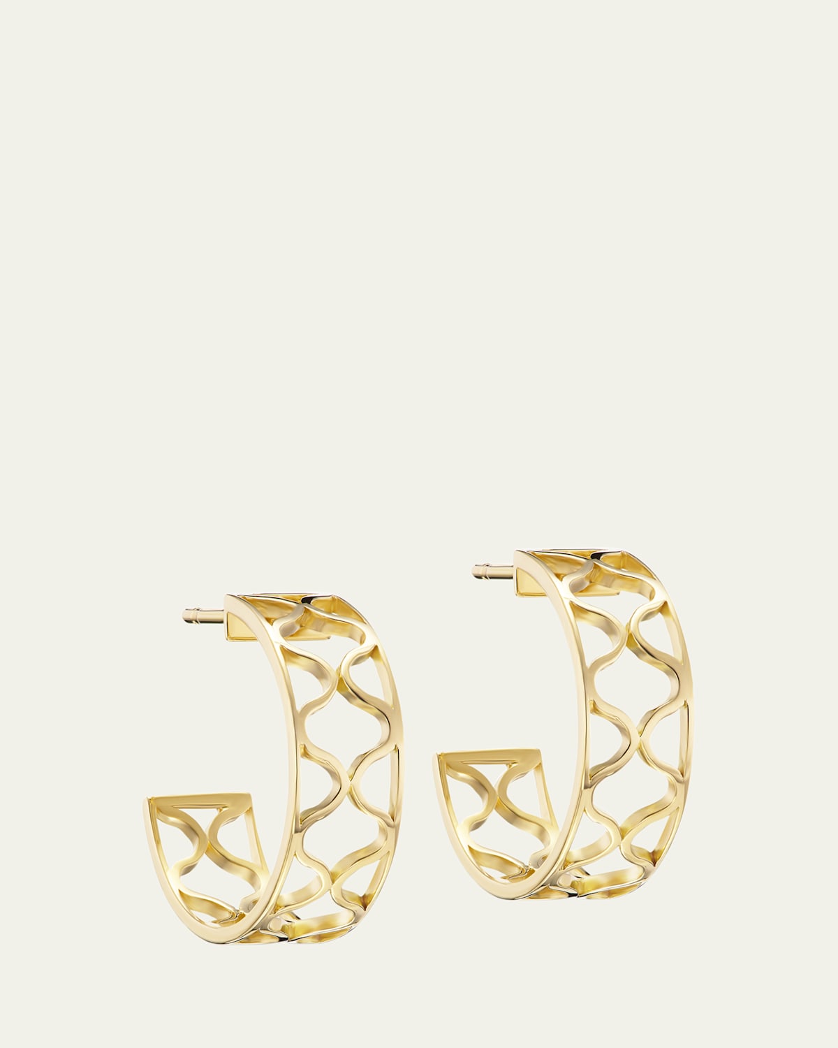 Giulia 18K Yellow Gold Hoop Earrings, 18mm