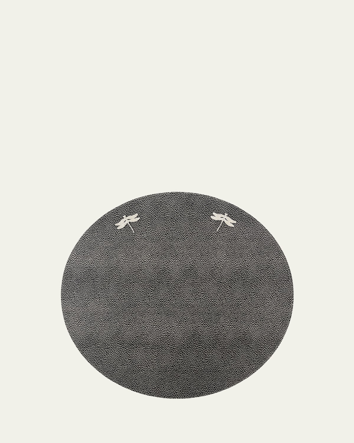 Dragonfly Pebbled Vegan Leather Placemat, 15" Round