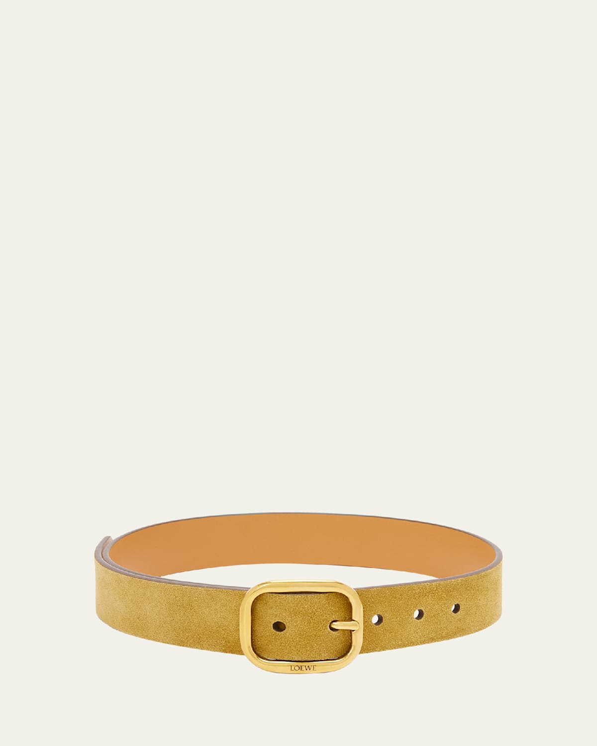Calf Leather Curved Buckle Belt
