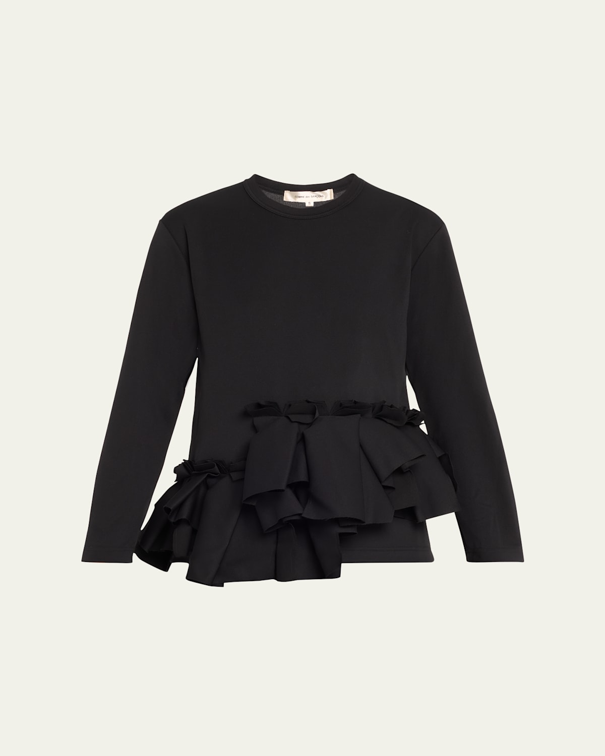 Long Sleeve Ruffle Trim Top