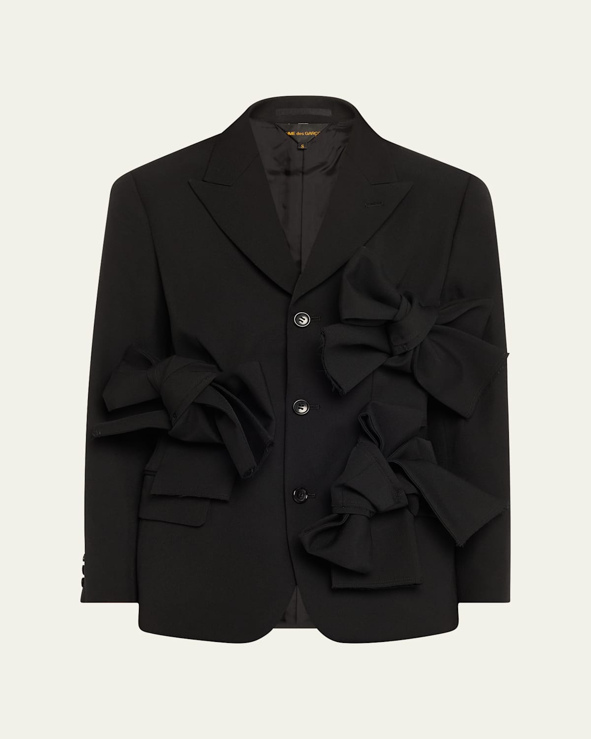 Oversized Bow Wool Jacket
