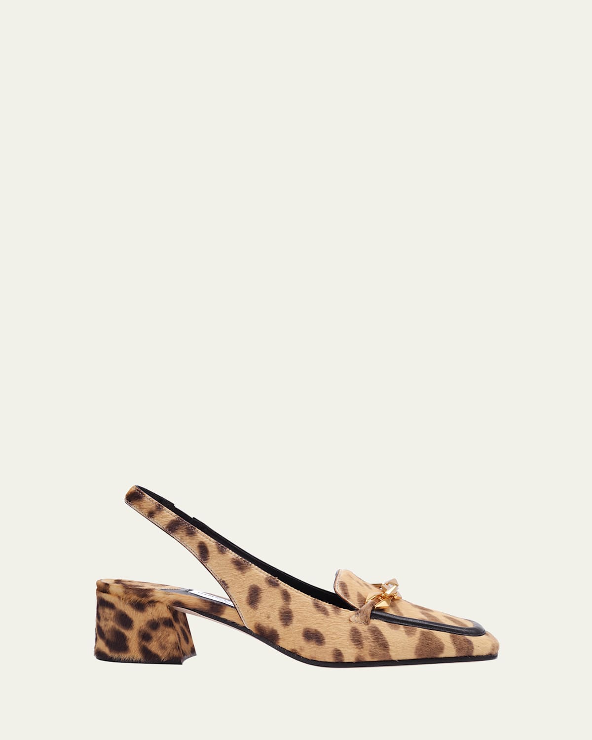 Jimmy Choo Tilda Chain Calf Hair Loafer Pumps In Natural