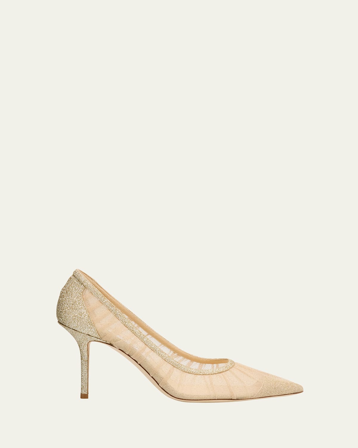 Jimmy Choo Love 85 Glitter Pumps In Gold