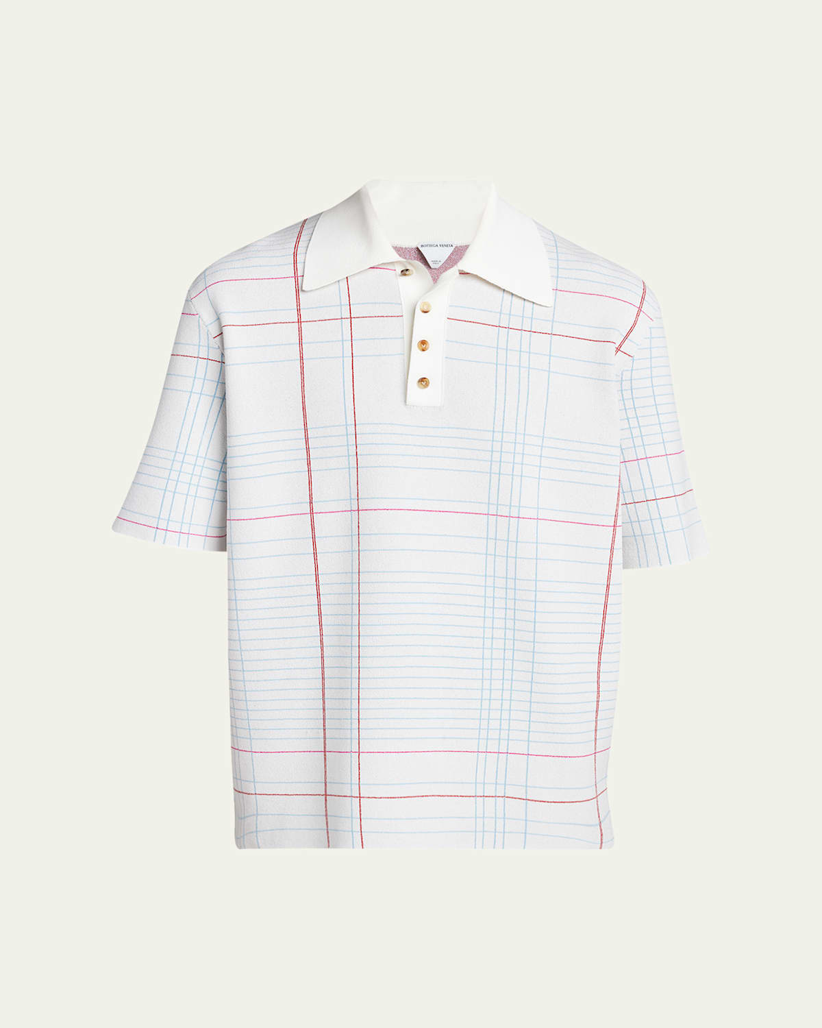 Bottega Veneta Notebook Viscose Jacquard T-shirt In Nat/asino/