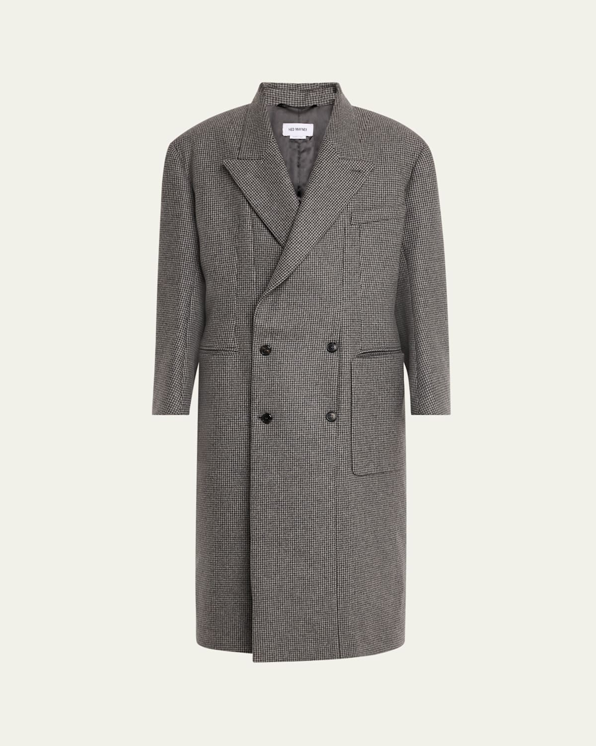 Men's Houndstooth Oversized Overcoat