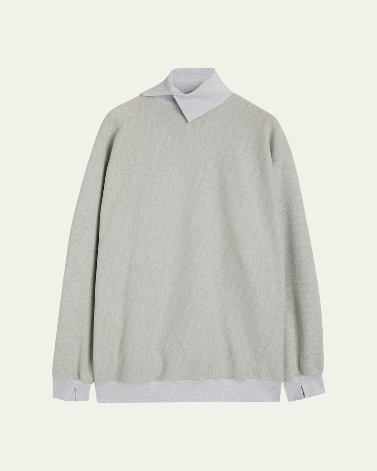 Men's Terry Foldover Split-Neck Sweater