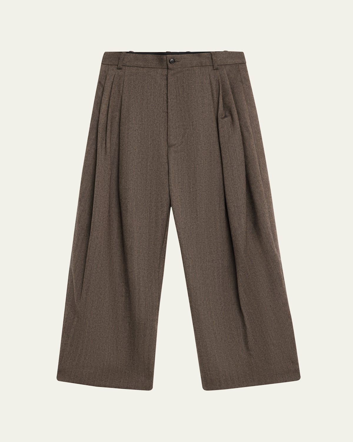Men's Wide-Leg Herringbone Pants
