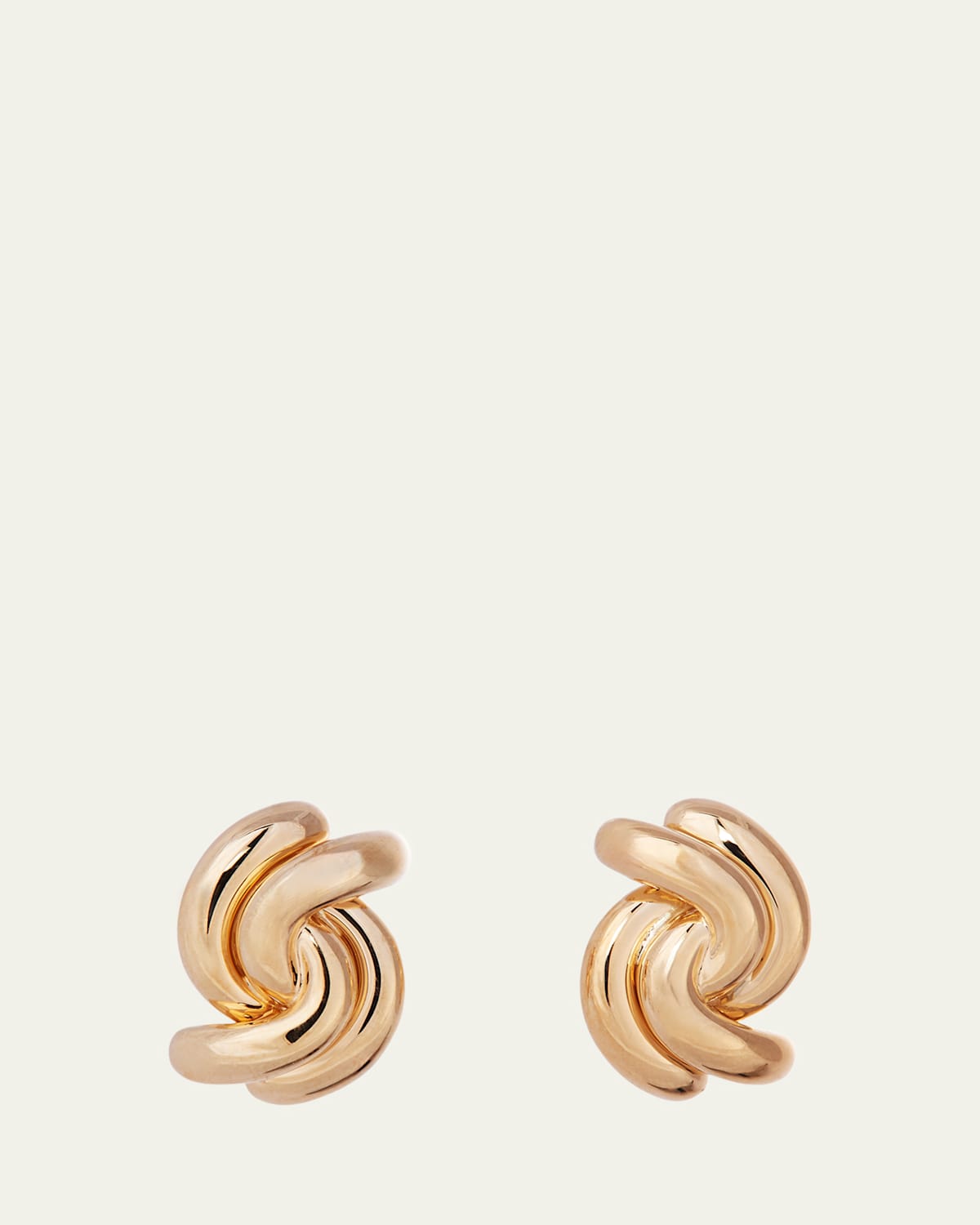18K Yellow Gold Petite Swirl Earrings
