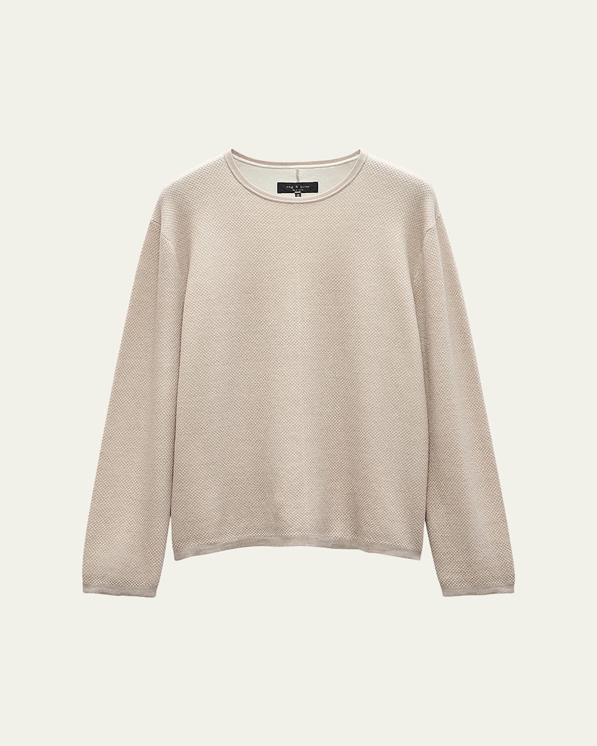 Rag & Bone Men's Bennet Textured Sweatshirt In Lttan