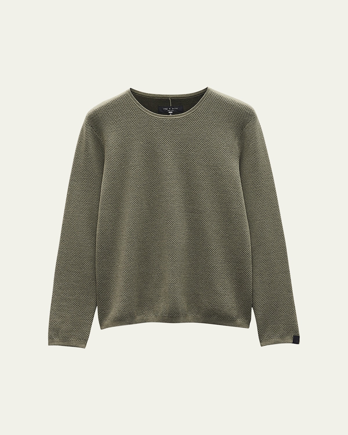 Rag & Bone Men's Bennet Textured Sweatshirt In Sage
