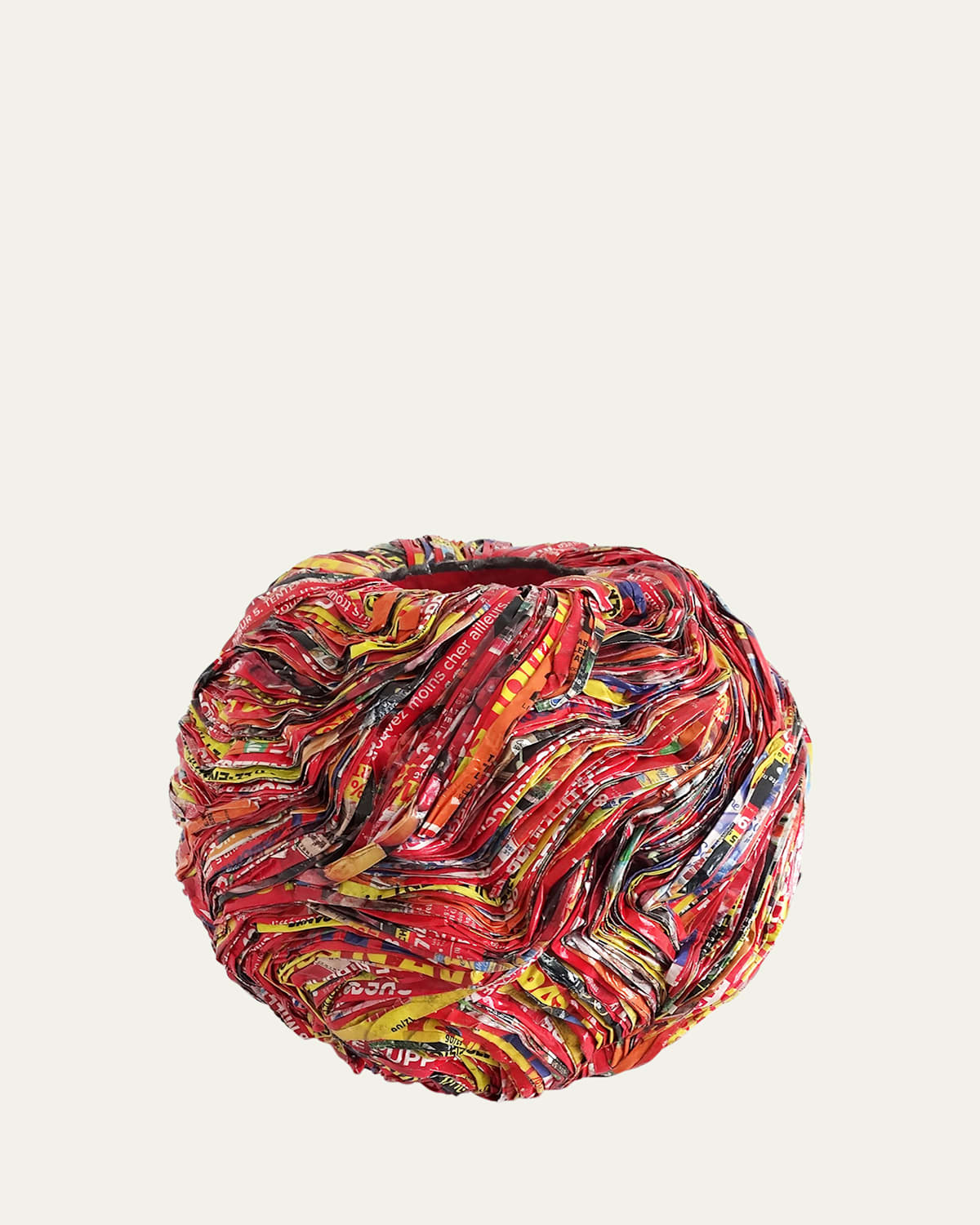 Helene Siellez Arvor Round Medium Sculpture In Red