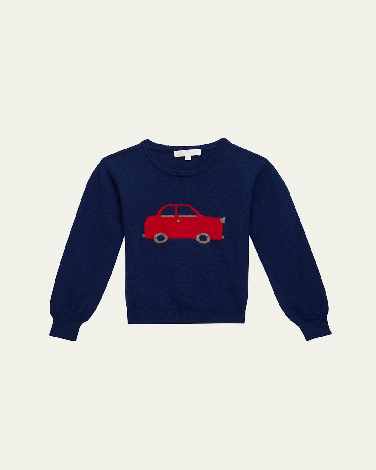 Boy's Sweater W/ Car Intarsia, Size 12M-10