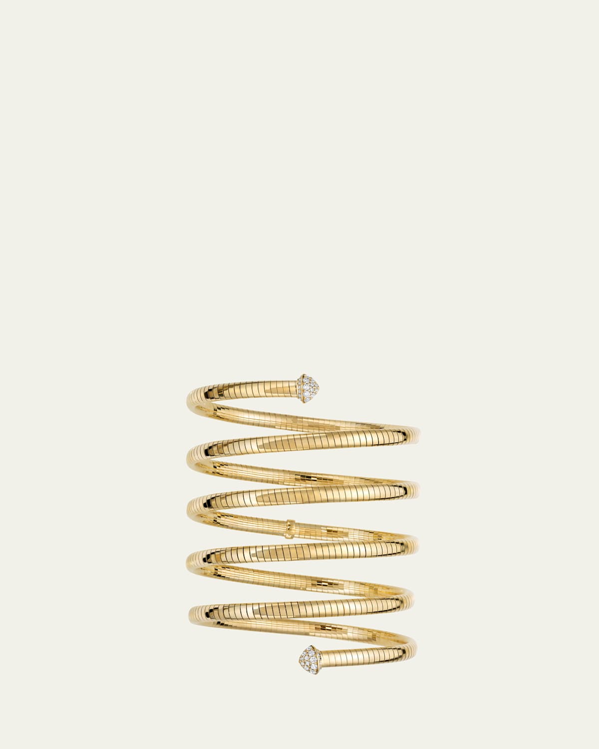 18K Yellow Gold Diamond 5 Wrap Bracelet