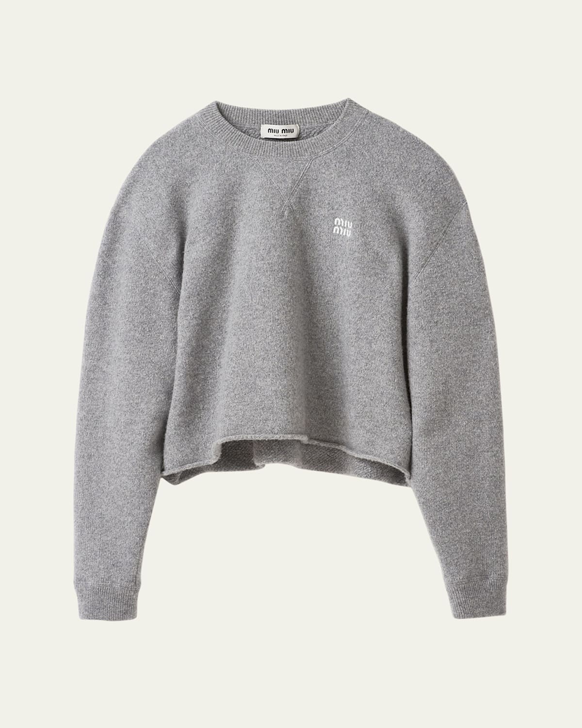 Logo Embroidered Cashmere Wool Sweater