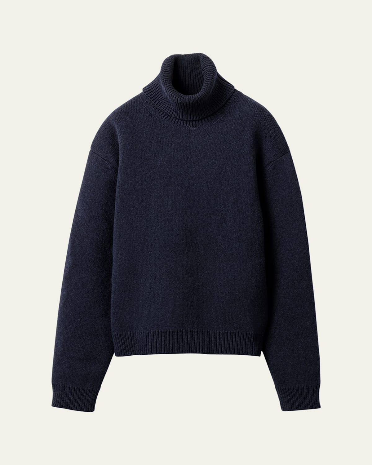 Oversized Shetland Wool Turtleneck Cashmere Sweater