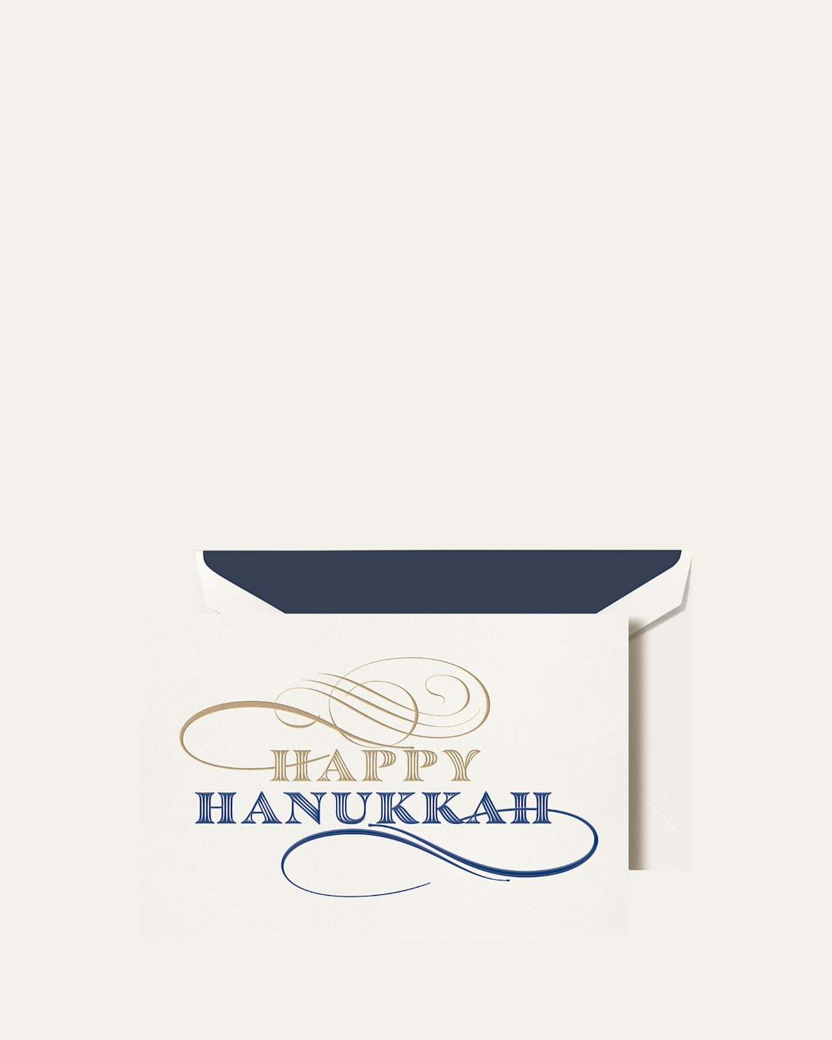 Engraved Hanukkah Wishes Greeting Cards, Set of 10