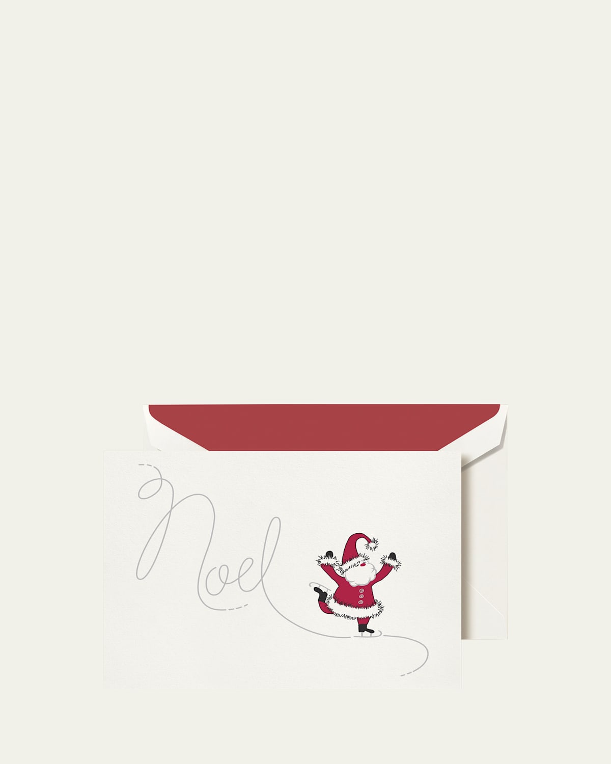 Foil Skating Noel Greeting Cards, Set of 10