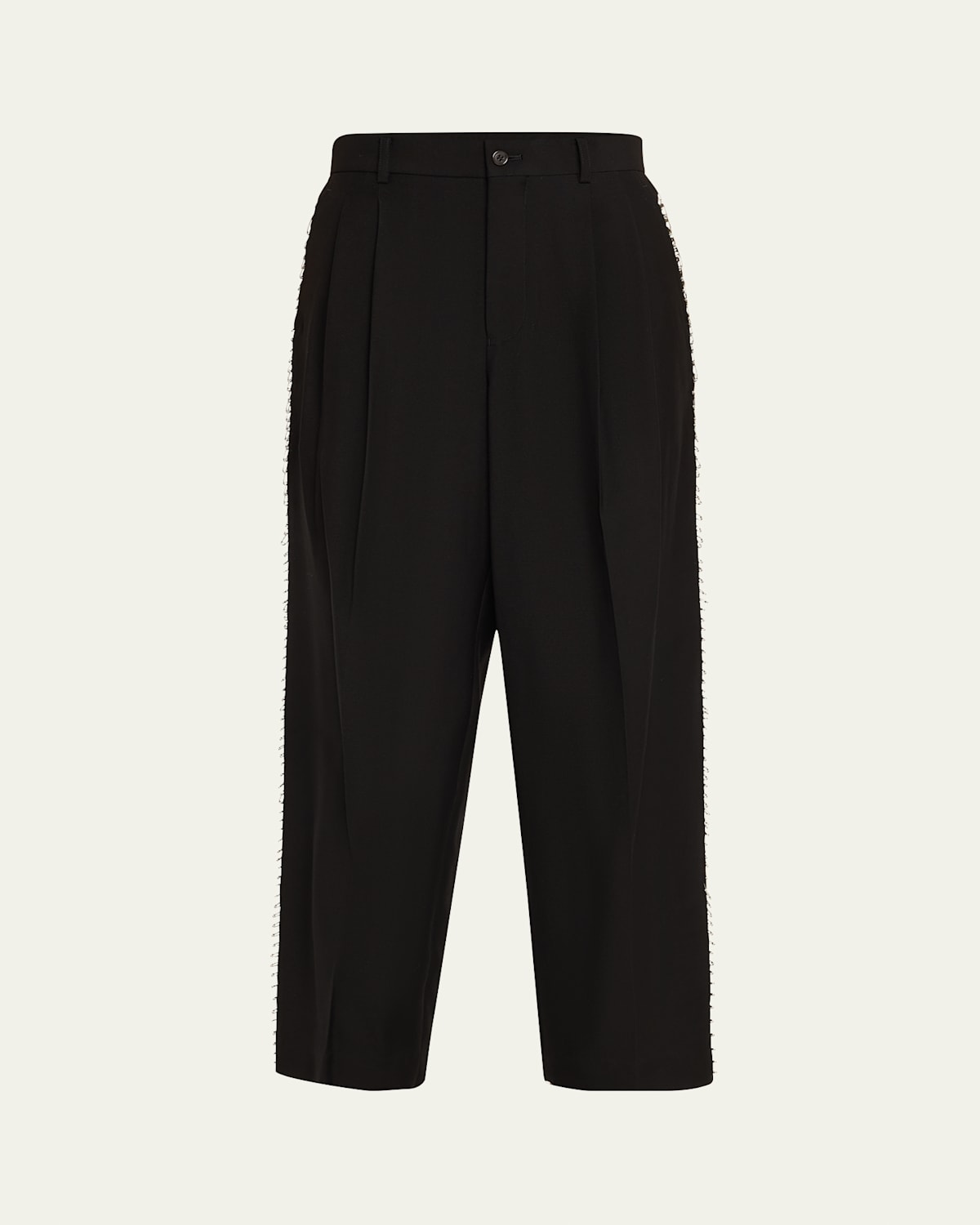 Safety Pin Pleated Wool Pants