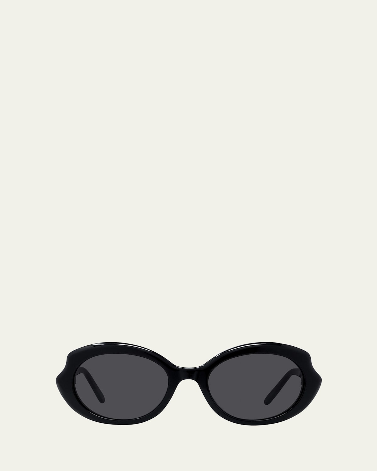 Loewe Round Slim Acetate Sunglasses In Ivory