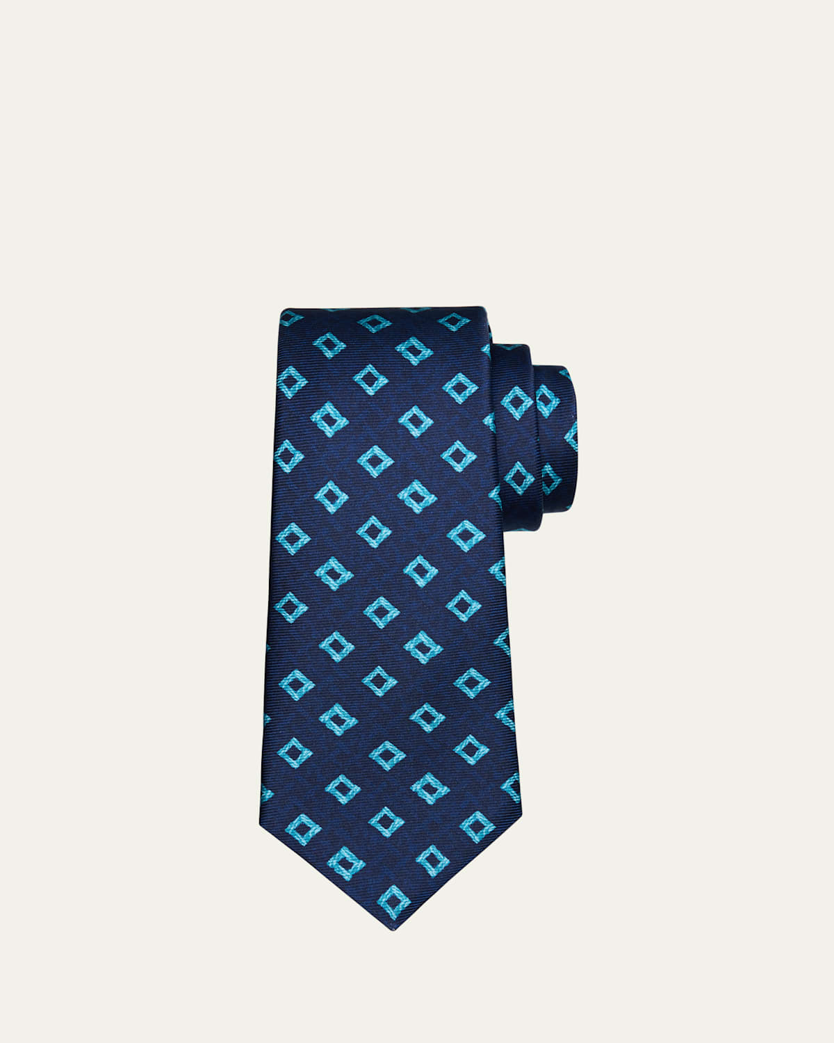 Men's 7-Fold Geometric Silk Tie