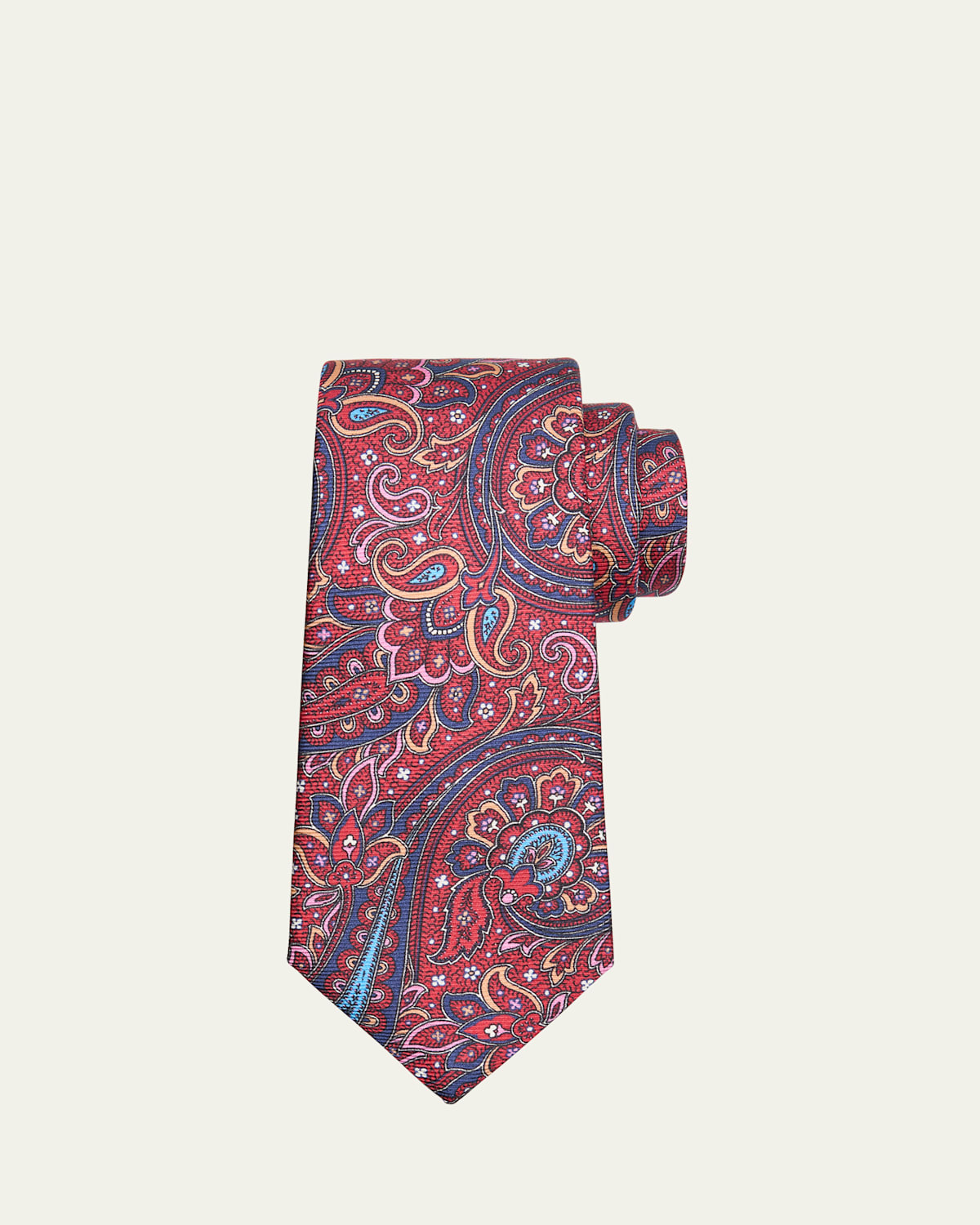 Men's 7-Fold Paisley Silk Tie