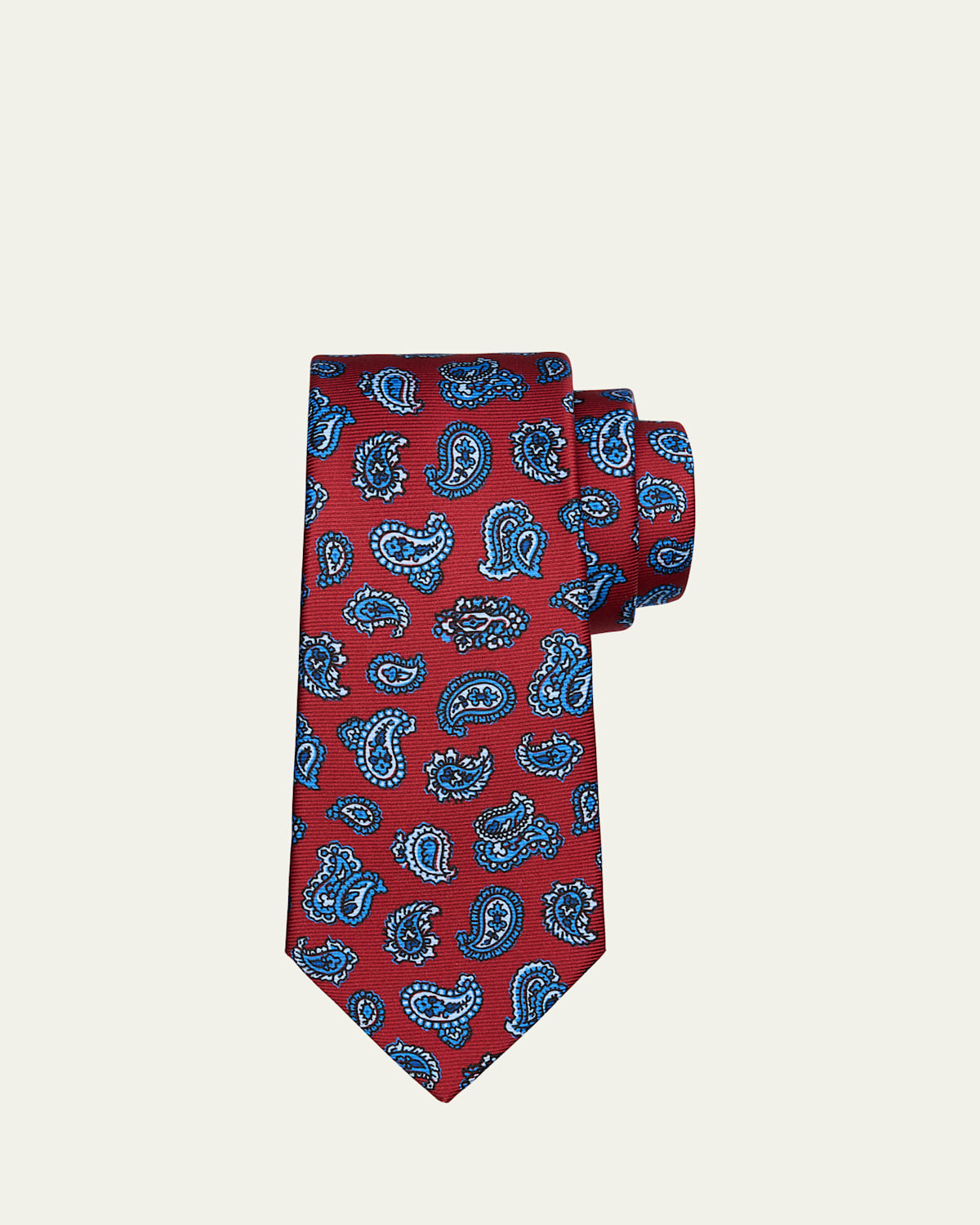 Men's 7-Fold Paisley Silk Tie