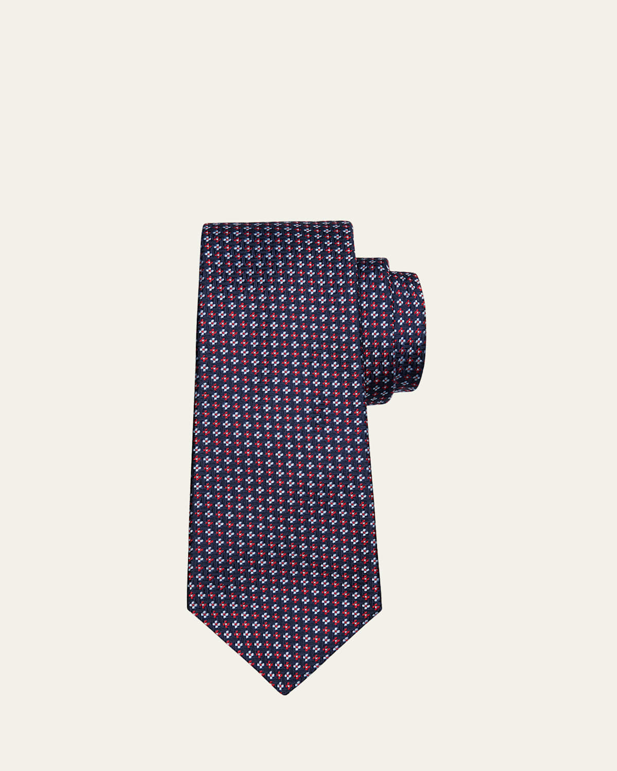 Men's 7-Fold Mini Square Silk Tie