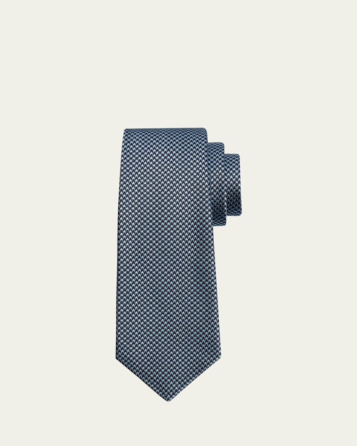 Men's 7-Fold Micro-Houndstooth Silk Tie