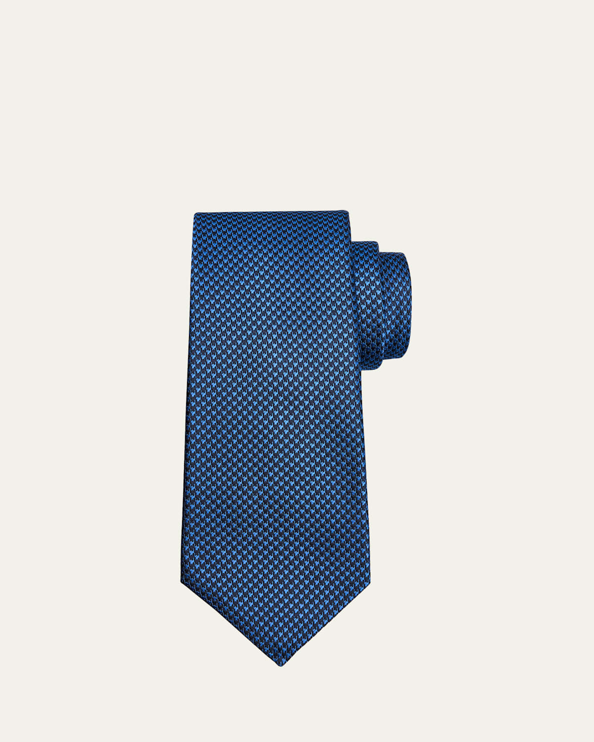 Men's 7-Fold Micro-Houndstooth Silk Tie