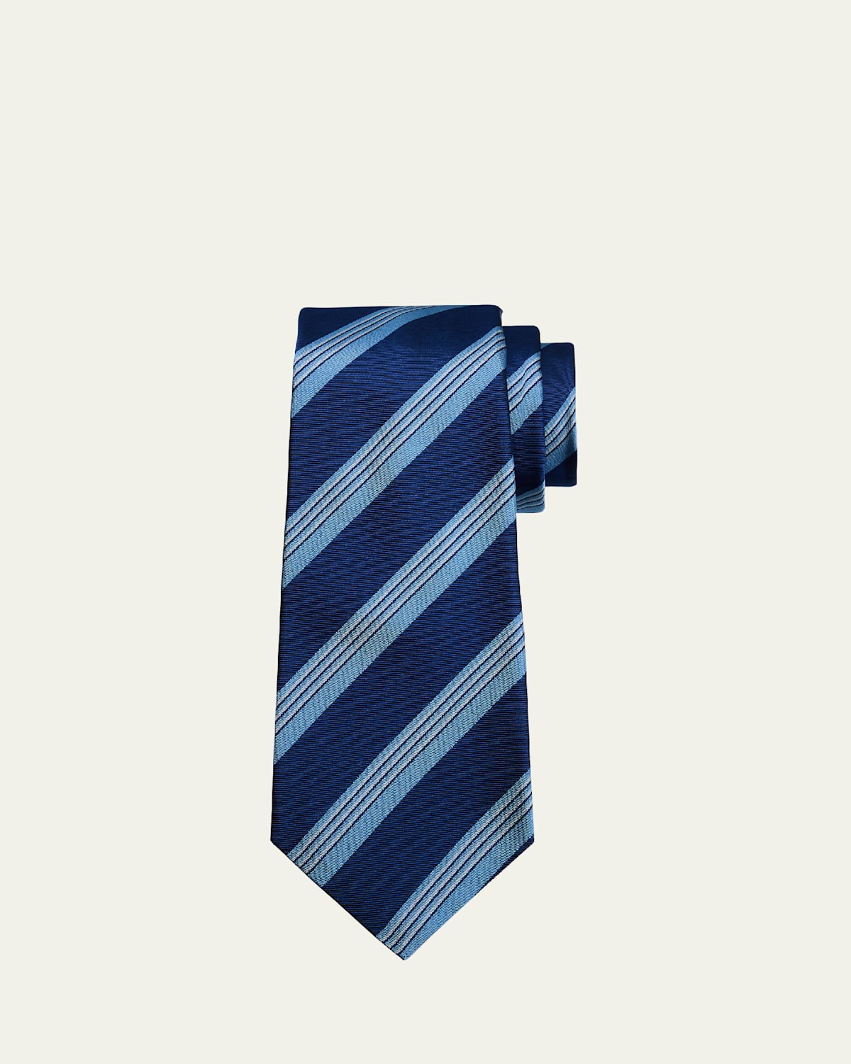 Men's 7-Fold Multi-Stripe Silk Tie