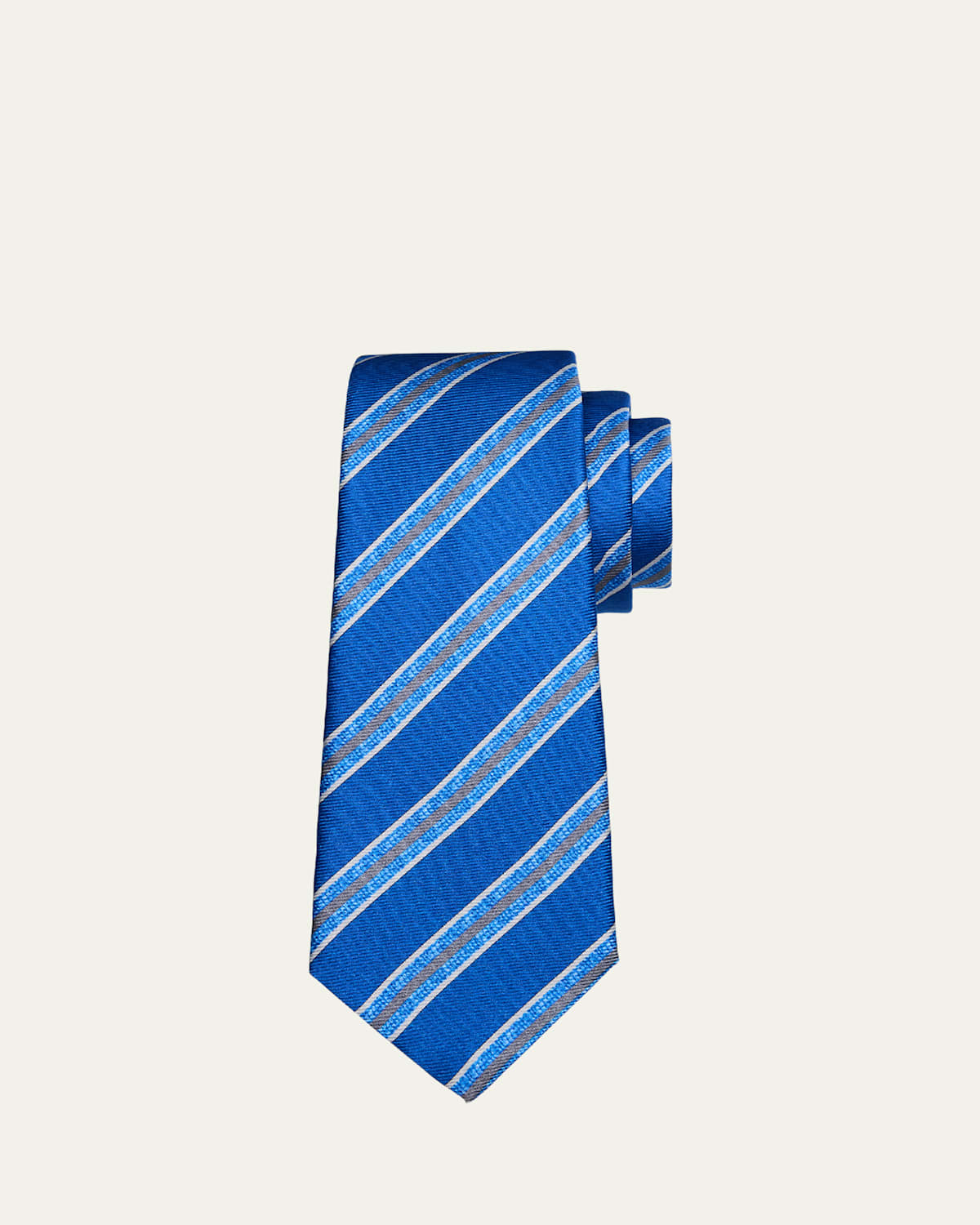 Men's 7-Fold Multi-Stripe Silk Tie