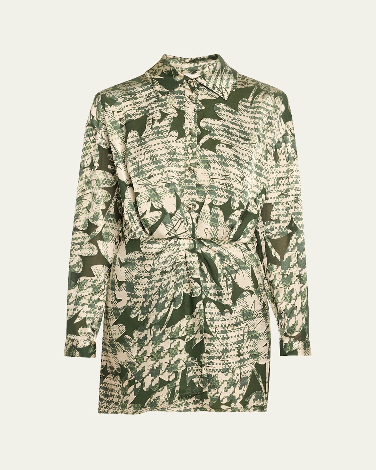 RAMY BROOK PALMER SATIN MINI DRESS 