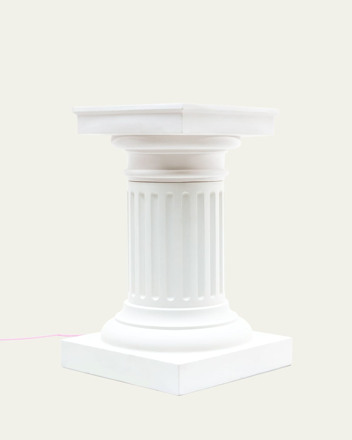 Seletti Las Vegas Side Table & Lamp In White