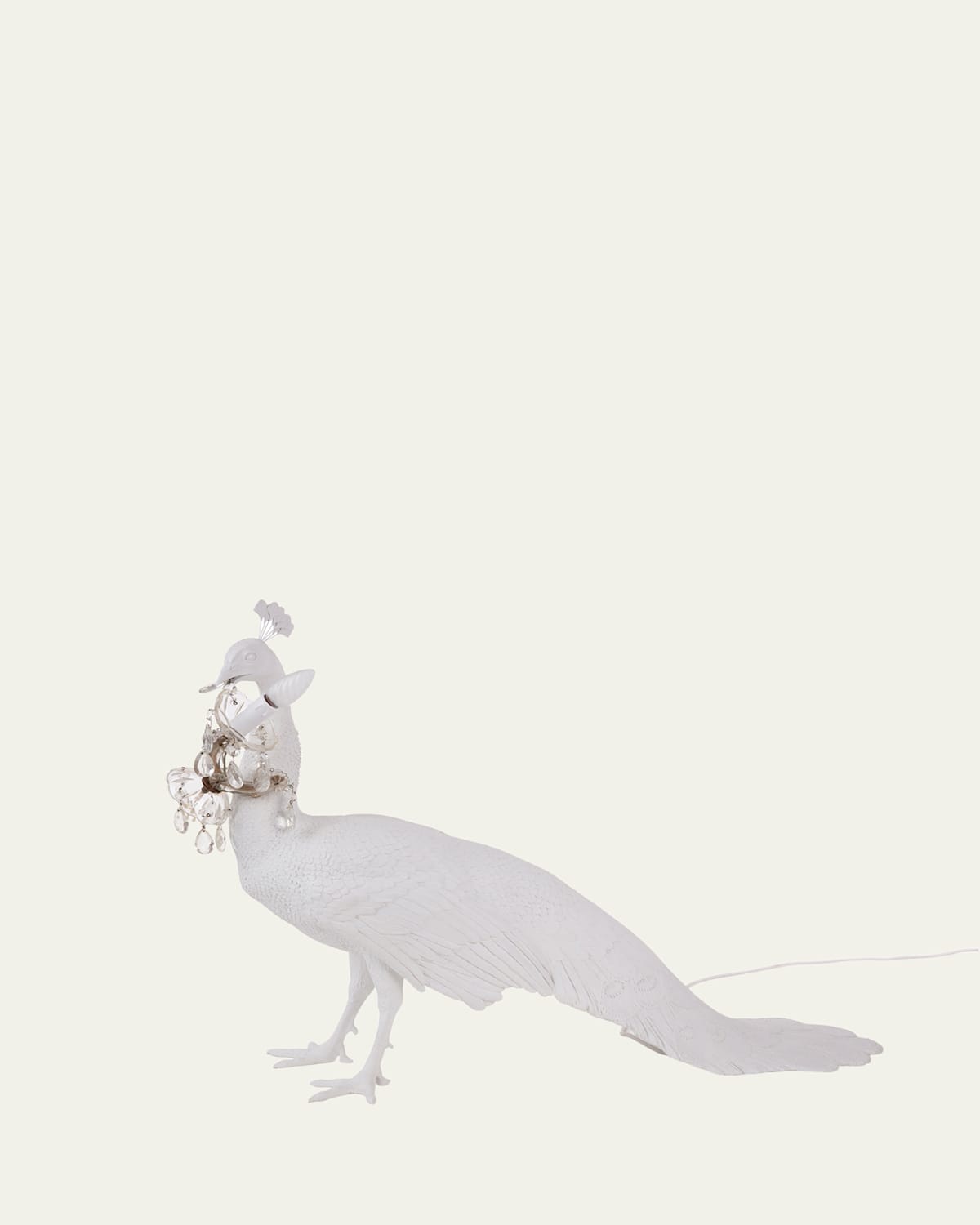 Seletti Peacock 39" Led Table Lamp In White
