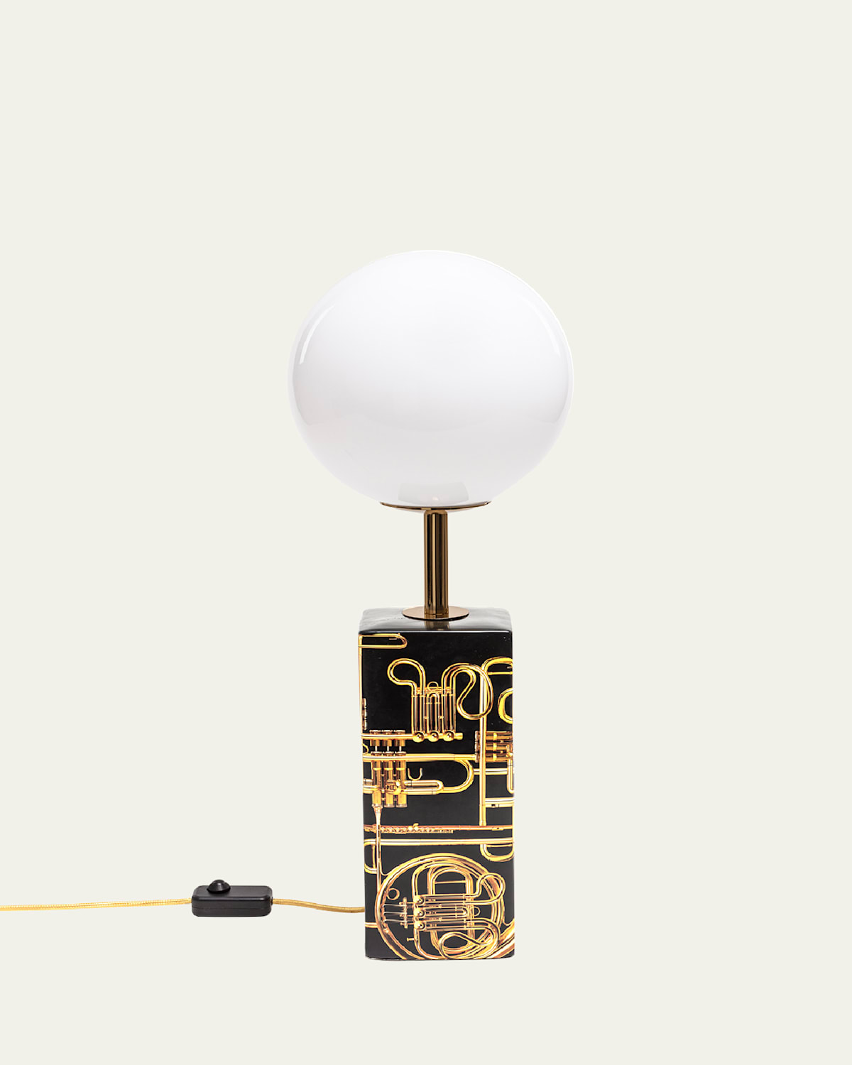 Seletti X Toiletpaper Trumpets 27" Table Lamp In Black Multi