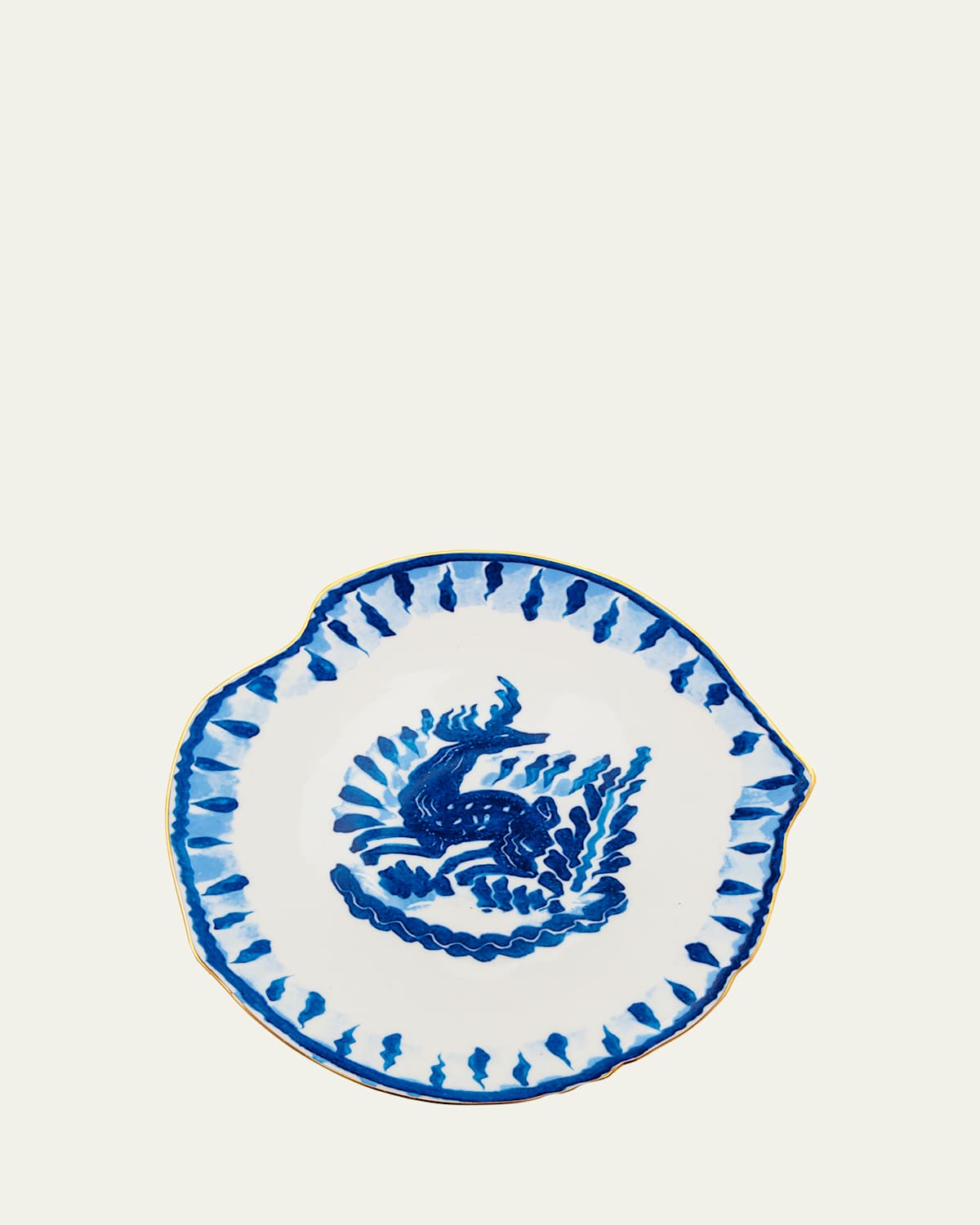 Seletti Diesel Classics On Acid Deer Dessert Plate In White-blue