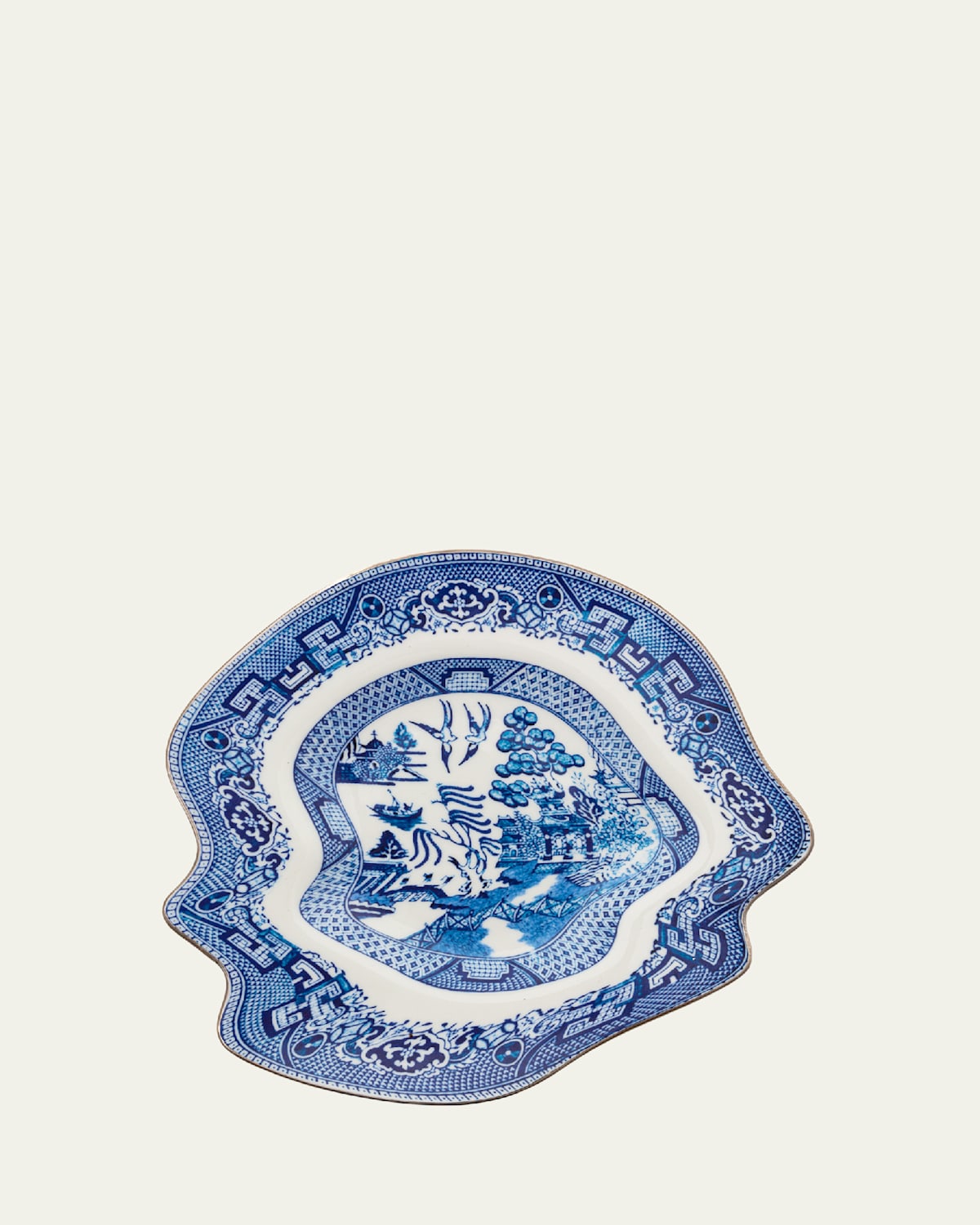 Shop Seletti Diesel Classics On Acid Glitchy Willow Dessert Plate In Blue-white